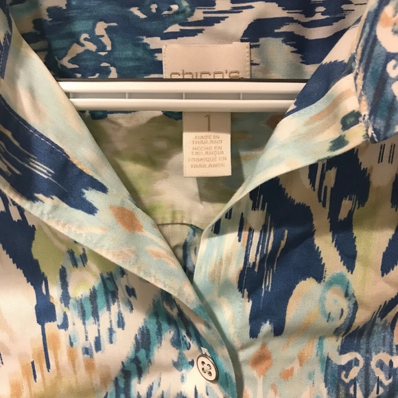 Chico's Woman's Button Down Blouse - Picture 2 of 4